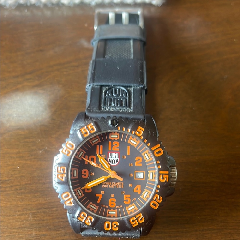 Luminox Black and Orange Watch